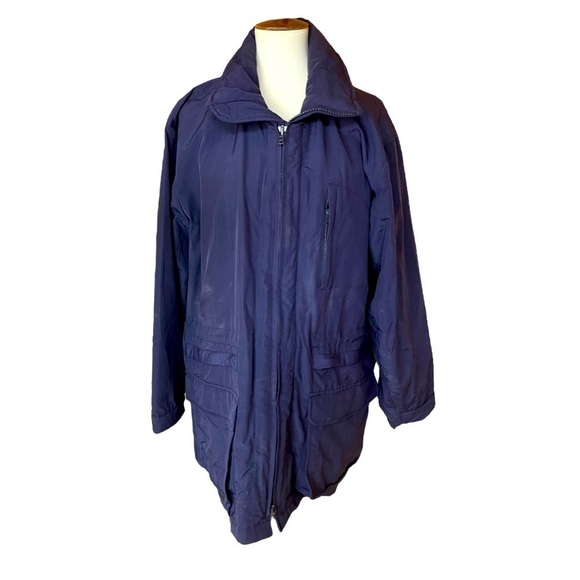 J. Crew Vintage Navy Cotton Nylon Oarsman Zip Parka Multiple Pockets Men’s Small - Picture 7 of 11